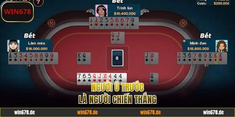 Ai ù trước sẽ thắng khi chơi Phỏm 9 lá online